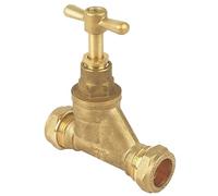 35mm DZR Stopcock - Compression (Known as Water Stop tap/Stop tap Valve/Stop tap/Water tap Valve/Brass Stop tap Also Available in 15mm, 22mm, 28mm and 42mm)