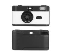 35mm Film Camera, Upgrade Retro Reusable Half Frame Camera Built in Flash, Lightweight Vintage Point and Shoot 35mm Film Camera for Travel (Black and White)