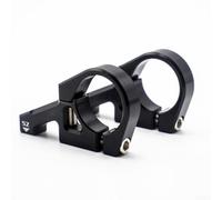 35mm Handlebar Stem 27mm Rise for DH Dual Crown | Made of aluminium alloy, CNC machined, anodized finish, resistant, black or silver options(Black)