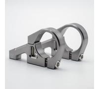 35mm Handlebar Stem 27mm Rise for DH Dual Crown | Made of aluminium alloy, CNC machined, anodized finish, resistant, black or silver options(Silver)