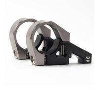 35mm Handlebar Stem 27mm Rise for DH Dual Crown | Made of aluminium alloy, CNC machined, anodized finish, resistant, black or silver options(Silver-Black)