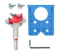35mm Hinge Jig Drill Guide Set Door Concealed Hole Drilling Forstner Bit Sets Positioner for Woodworking DIY Tools Cabinet Hinges Mounting Plates Kitchen Cupboard Wood Furniture