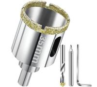 35mm Hole Saw Diamond Drill Bit with carbide Pilot Bit - Ideal Hole Cutter for Tile, Ceramic, Porcelain, Brick, Stone, Glass, Marble and Granite