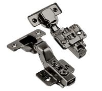 35mm Inset Soft Close Cabinet Hinge, Black 3D Adjustable Concealed Door Hinge, SGS-Certified 80,000 Cycles, Clip-On Mount, Silent Close, Full 3D Adjustment for Furniture & Cabinet Doors (2)