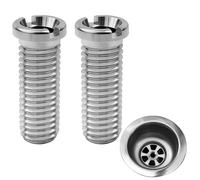 35mm M12 Stainless Steel Hollow Screw for Kitchen Sink Strainer Basket Valve Drain Fittings(2PCS)