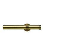 35mm Metal Eyelet Curtain Pole Track, Antique Brass, End Cap Stud Finial, Trade Pole (250 cm)