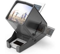 35mm Portable LED Negative and Slide Viewer LED Daylight Desktop Slide Viewer 3x Magnification for 35mm Slides(4*AA Batteries Included)