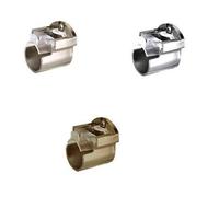 35mm Recess Supports Metal Curtain Pole Bracket/Holders (Antique Brass, 2)
