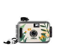 35mm Reloadable Waterproof Film Camera for Snorkeling, Manual Exposure, Without Film (Flower)