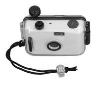 35mm Reusable Film Camera, Retro 35mm Film Camera with 28mm F/9 Lens and 1/100s Shutter Speed, Includes Case for Snorkeling up to 3 Meters Deep (Black White)