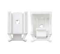 35mm Roman Blind Brackets White Pack of 2 Heavy Duty Plastic Fixing Clips Top Fix Face Fix Hidden Spring Brackets for 35mm Headrail Approx 33.45mm x 25.60mm