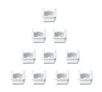 35mm Roman Blind Wall Fixing Brackets White Heavy Duty Plastic Hidden Spring Brackets for Corded Top or Face Fixing Pack of 10