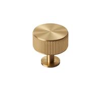 35mm Satin Brass Reeded Cabinet Knob