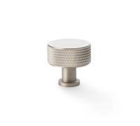35mm Satin Nickel Textured Knurled Cabinet Knob Grey Cupboard Door Drawer Pull Wardrobe Furniture Replacement
