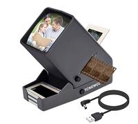 35mm Slide and Film Viewer, 3X Magnification and LED Lighted Illuminated Viewing for 35mm Slides & Film Negatives, AA Battery or USB Powered Operation (Slide and Film Viewer)