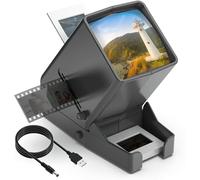 35mm Slide and Film Viewer, 3X Magnification LED Lighted Illuminated Viewing Slide Projector for Old Slides & Positive 35mm Film Negatives, USB Powered/Battery Operation (4AA Batteries Included)