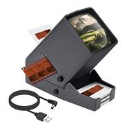 35mm Slide Viewer for Old Slides - Slide Viewer 3X Magnification and LED Lighted Slide Projector for Old Slides with USB Power Cable or Battery Operation