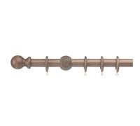 35mm Wood Curtain Pole Set, ABC Decor (Dark Wood, 300 cm)