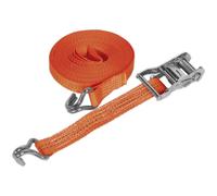 35mm x 10m 2000KG Ratchet Tie Down Straps Set - Polyester Webbing & Steel J Hook