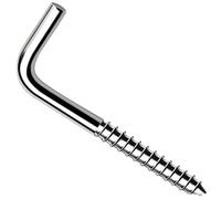 (35mm x 3.5mm, Pack of: 20) L Hook Screws Heavy Duty Square Cup Hooks for Hanging Screw in Wall Hangers