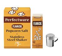 35oz Carton of Flavacol with 10oz Stainless Steel Shaker