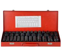 35pcs 1/2" Drive 6 Point 8-32mm Metric Deep Impact Socket Set Car Garage Tools