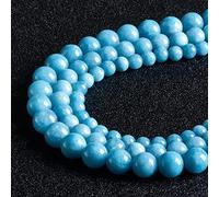 35pcs 10mm Natural Aquamarine Beads Round Gemstone Beads Loose Beads for Jewelry Making with Crystal Stretch Cord