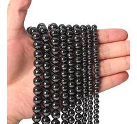 35pcs 10mm Natural Black Hematite Gemstone, Energy Healing Crystal Round Loose Stone, for Jewelry Making, DIY Bracelets Necklaces