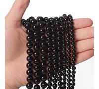 35pcs 10mm Natural Black Onyx Agate Gemstone Beads Energy Healing Crystal Round Loose Stone Beads for Jewelry Making, DIY Bracelets Necklaces