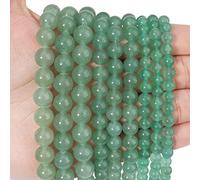 35pcs 10mm Natural Green Aventurine Stone Beads, Energy Crystal Healing Power Gemstone for Jewelry Making, DIY Bracelet Necklace