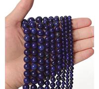 35pcs 10mm Natural Lapis Lazuli Gemstone, Energy Healing Crystal Round Loose Stone, for Jewelry Making, DIY Bracelets Necklaces