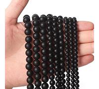 35pcs 10mm Natural Matte Black Onyx Agate Gemstone Beads Energy Healing Crystal Round Loose Stone Beads for Jewelry Making, DIY Bracelets Necklaces