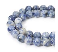 35pcs 10mm Natural New Blue Sodalite Gemstone Beads Energy Healing Crystal Round Loose Stone Beads for Jewelry Making, DIY Bracelets Necklaces