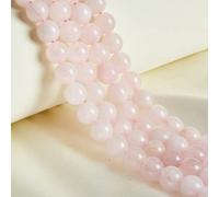 35pcs 10mm Natural Rose Quartz Beads Gemstone Round Loose Beads for Jewelry Making