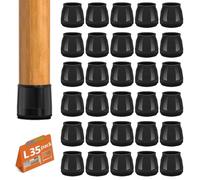 35Pcs Chair Floor Leg Protectors, BAIPOK Silicon Chair Leg Caps for Hardwood Floors, Furniture Feet Protectors Pads With Stronger Felt Pads