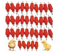 35Pcs Chicken Water Nipples Drinker Automatic Chicken Nipple Waterer Screw Style Water Drinking for Poultry Hen Duck Nipples
