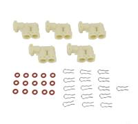 35Pcs Coffee Equipment Steam Connector Kit Featuring Three Way Configuration Sealing Rings and Stainless Steel Clamps