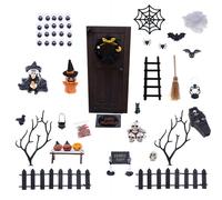 35pcs Halloween Mini Resin Ornaments, Miniature Skull Ghost Pumpkin to Hide Tiny Village Collections Bulk for Holiday Party Favor Table Indoor Garden Dollhouse Halloween Decorations