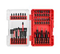 35Pcs Impact Driver Bits Set with a Storage Case, 28 Magnetic Screwdriver Bits, 3 Hex Countersink Drill Bits, 3 Sockets, Quick Change Chuck, for Power Screwdrivers Electric Drill Drivers