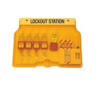 35PCS Lockout Tagout Kit, Wall-Mounted Lockout Station, Group Lockout Box