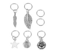 35pcs Metal round Hair Rings with Pendants for Braids Women | Alloy and Copper Build, Silver Tone Finish, Bends around Strands, Wedding Guest and Festival Styling