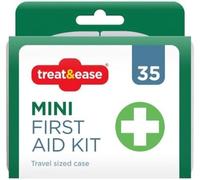 35Pcs Mini First AID KIT Durable Breathable Plasters Travel Size Case Containing an Assortment of Plasters, Pads & Wipes for Home Holiday, Office, Car & Camping