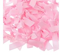 35Pcs Mini Pink Bow Ribbon, Cute Small Satin Fabric Ribbon Bow for Crafts, Tiny Bowknot Sewing Accessories for Flowers Bakery Wrapping, Christmas Wedding Birthday Party, Gift Box Decoration 2 Inch