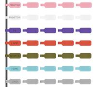 35PCS Multi-Color Cable Labels Write On Cord Labels Self Adhesive Wire Label Cord Label, Reusable Cable Tags for Organizing Wires and Identification 7 Colors 20 x 40mm