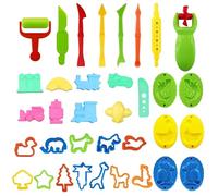 35PCS Play Doh Tools Set Playdoh Accessories for Kids Playdough Cutters Clay Extruders Rollers Molds Playdoh Tools and Cutters, Creation Educational Toy Gift Set