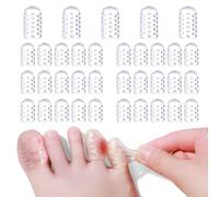 35Pcs Toe Protectors, Silicone Little Toe Caps for Women Men, Breathable Toe Protector Pinky Toe Caps, Gel Toe Protector for Ingrown Toenails, Corns, Blisters,Pain Relief (30 Small Toes+5 Big Toes）
