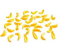 35Pcs Yellow Miniature Bananas 1/12 Scale Banana Models Miniature Fruit Fake Mini Fruits for Mini House Kitchen Fairy Garden Decor，Dollhouse Accessories，Dollhouse Décor