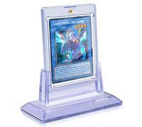35pt Magnetic Acrylic Card Holders, Hard Plastic Cards Protectors for Collectible Trading Card with 1 Stands Fits Baseball, TCG, MTG & Sports Cards