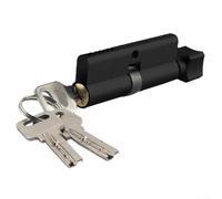 35T/35 Thumb Turn Euro Cylinder Lock (70mm), Gate Lock with 3 Keys, Anti-Drill and Anti-Pick Profile Lock for Wooden, UPVC and Composite Doors(Black)