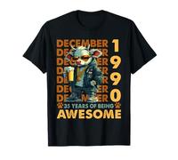 35th Birthday Cow Legends December 1990 35 Years Old Mens T-Shirt